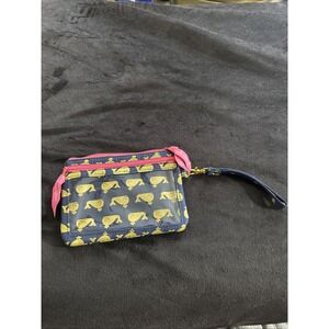 Simply Southern Pouch For Cellphone‎ Or Cosmetics Wristlet Gold Whales  6"x5"